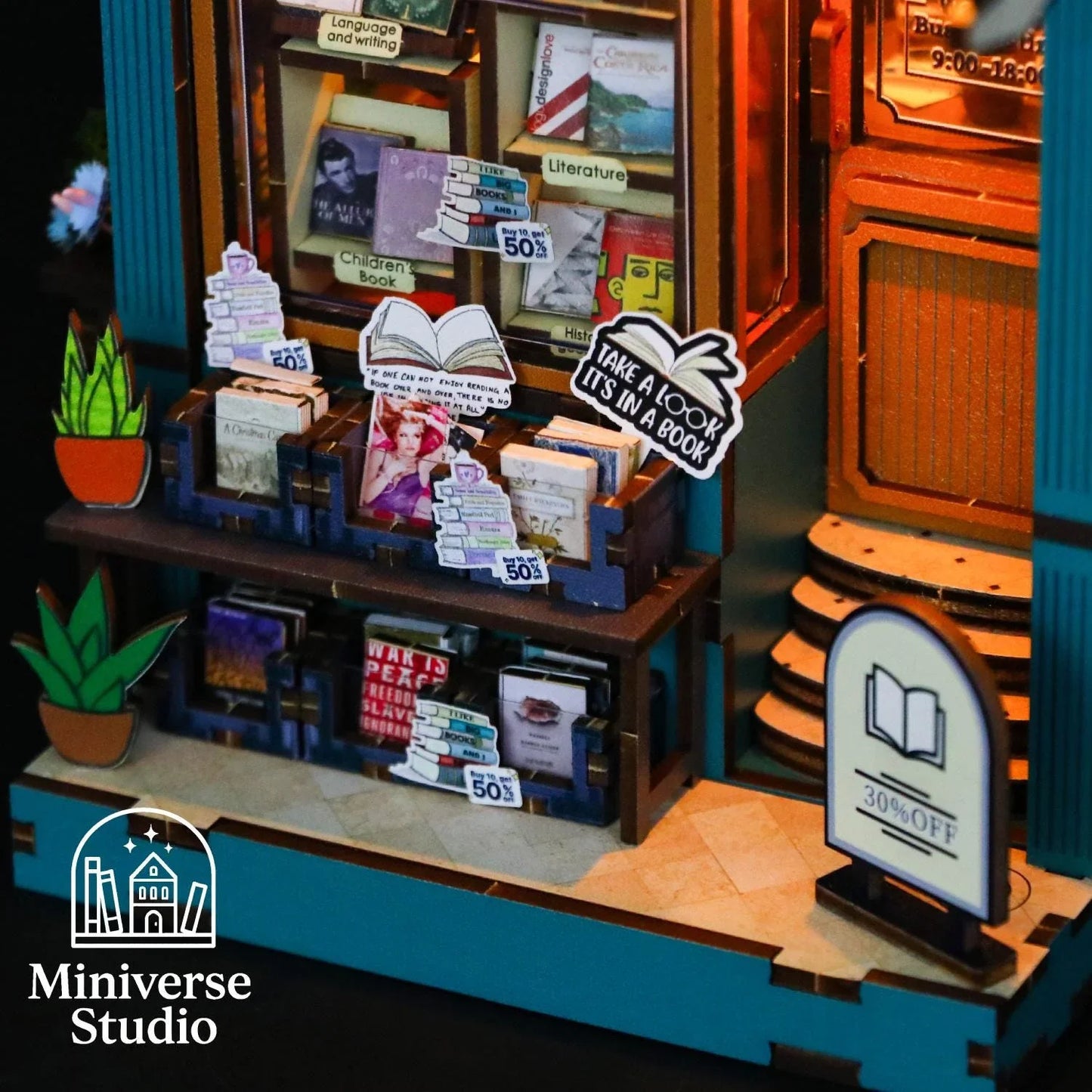 Book Nook DIY – Librería 3D con luz LED - Miniverse Studio