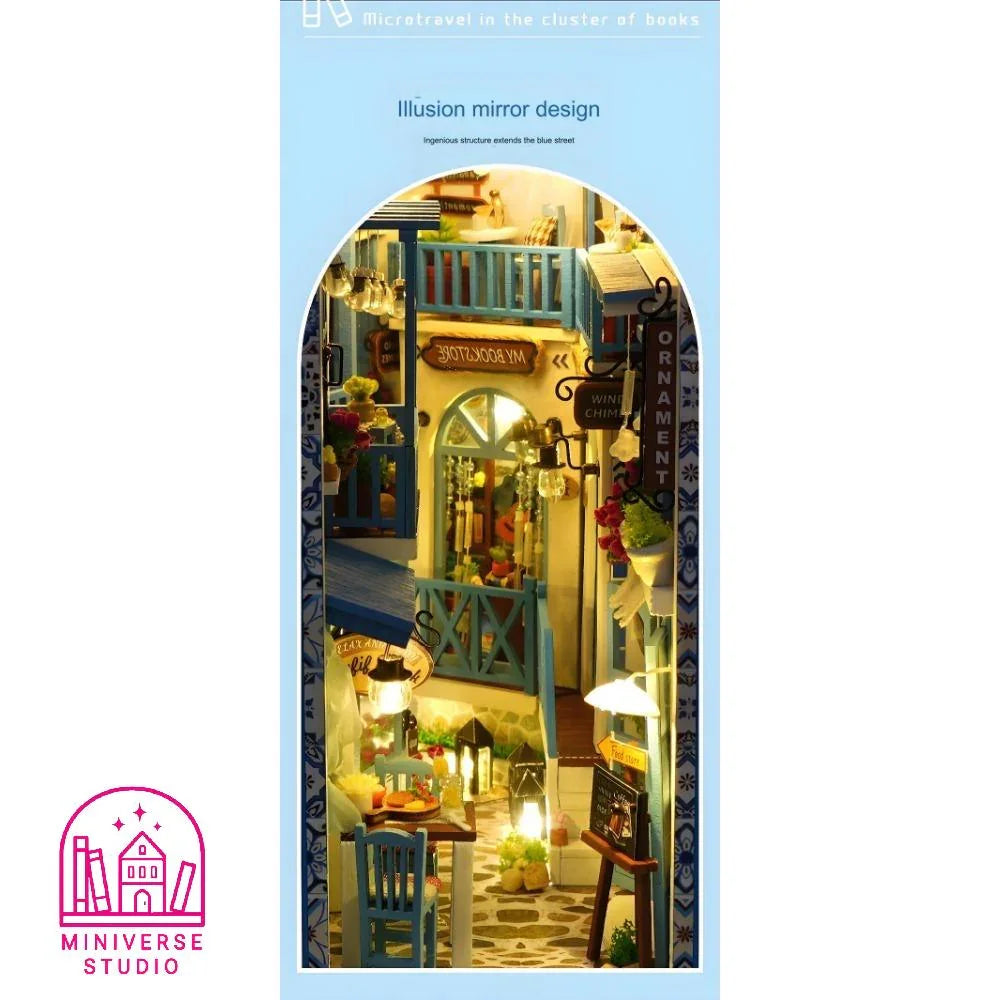 Book Nook Kit DIY Reino de brisa marina | Miniatura Mediterránea - Miniverse Studio