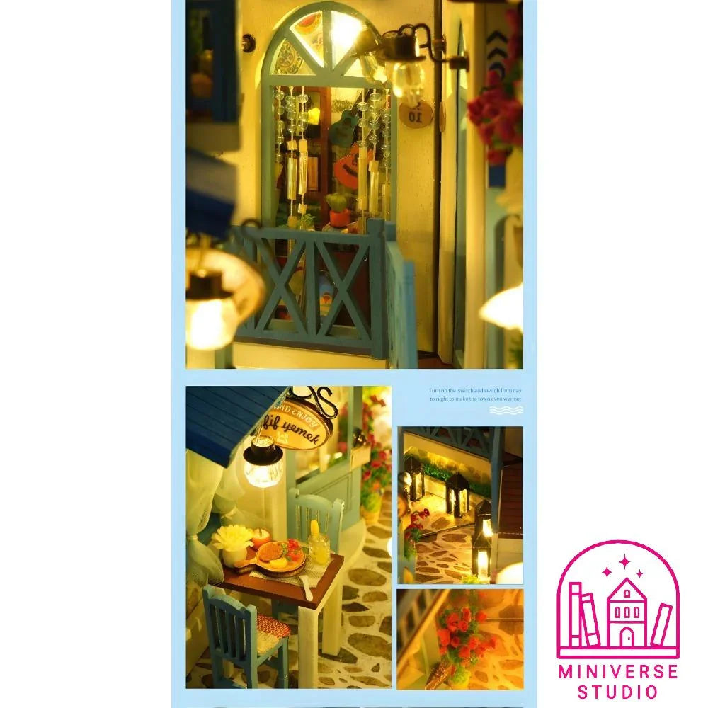 Book Nook Kit DIY Reino de brisa marina | Miniatura Mediterránea - Miniverse Studio
