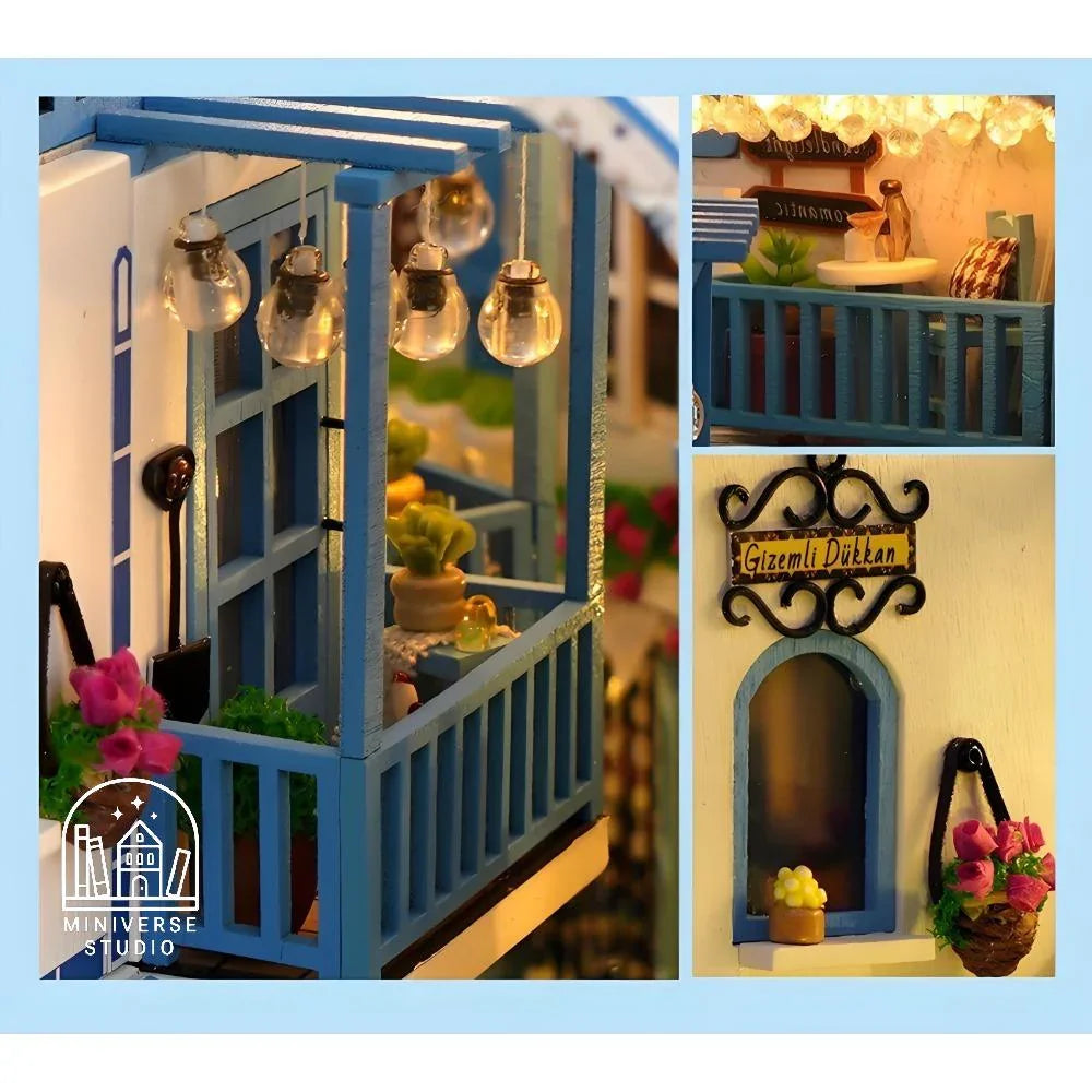 Book Nook Kit DIY Reino de brisa marina | Miniatura Mediterránea - Miniverse Studio