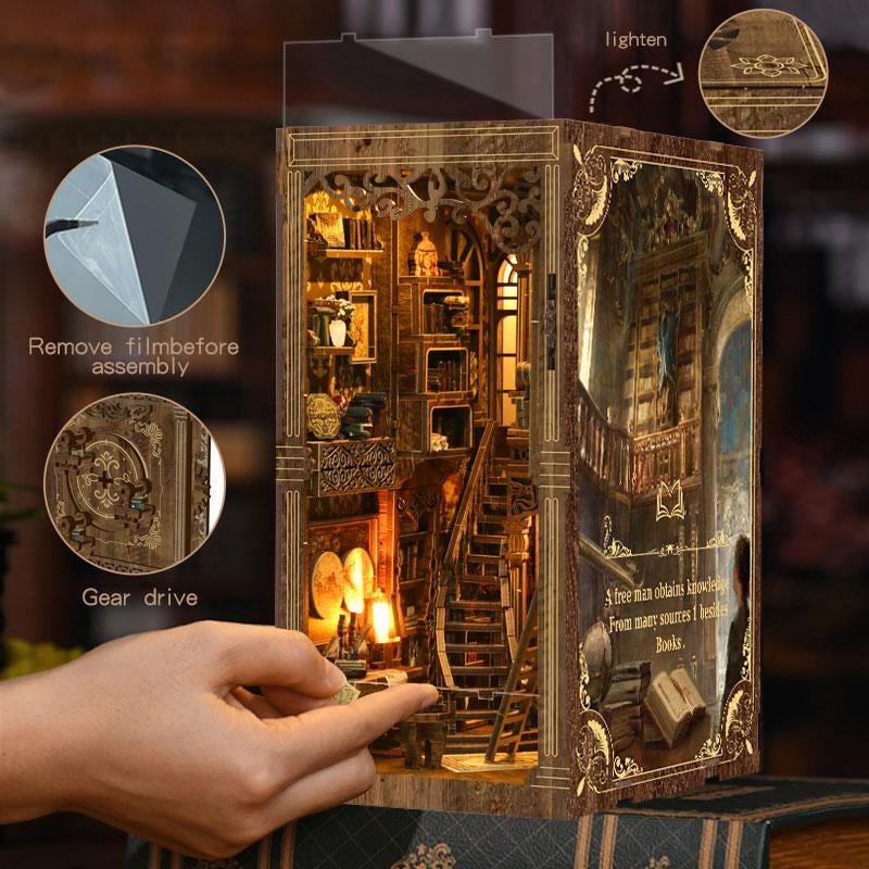 Book Nook Kit DIY - Sala de Colección de Libros Antiguos en Miniatura - Miniverse Studio