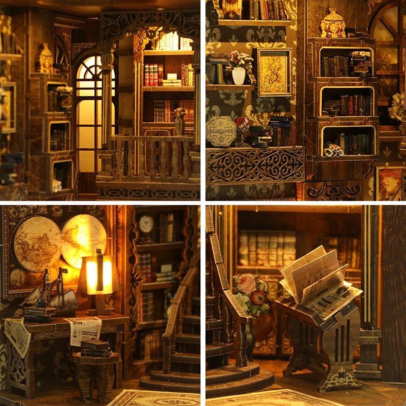 Book Nook Kit DIY - Sala de Colección de Libros Antiguos en Miniatura - Miniverse Studio