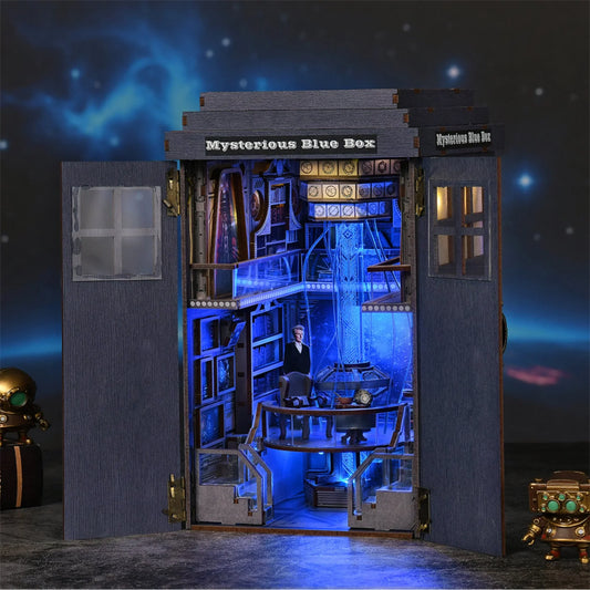 🚀 Book Nook DIY “Mysterious Blue Box” – Diorama del TARDIS para Fans de Doctor Who - Miniverse Studio