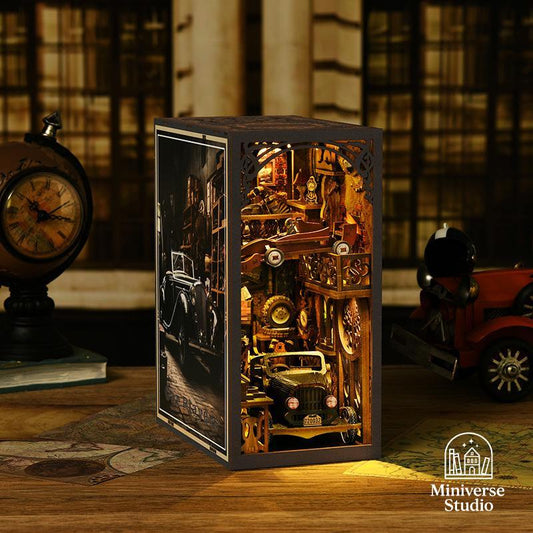 Book Nook: Kit DIY de Garaje Retro en Miniatura - Miniverse Studio - Miniverse Studio