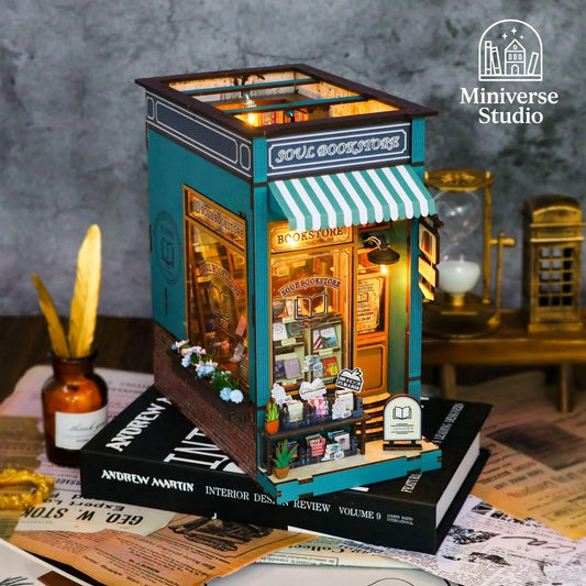 Book Nook DIY – Librería 3D con luz LED - Miniverse Studio