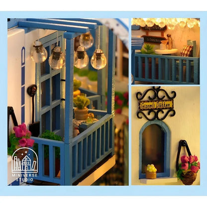 Book Nook Kit DIY Reino de brisa marina | Miniatura Mediterránea - Miniverse Studio