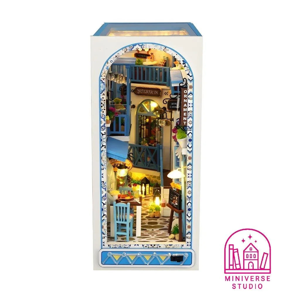 Book Nook Kit DIY Reino de brisa marina | Miniatura Mediterránea - Miniverse Studio