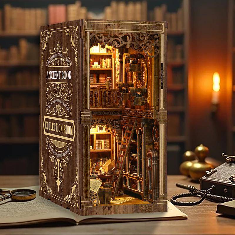 Book Nook Kit DIY - Sala de Colección de Libros Antiguos en Miniatura - Miniverse Studio