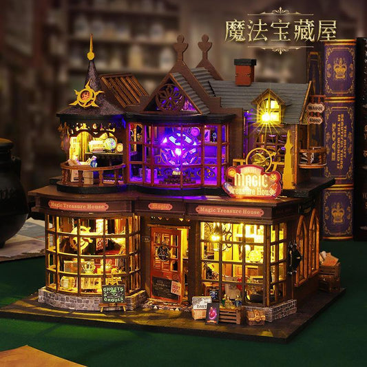 Kit Miniatura DIY – Casa Mágica – Diorama con Muebles, Luces LED y Detalles Encantados - Miniverse Studio